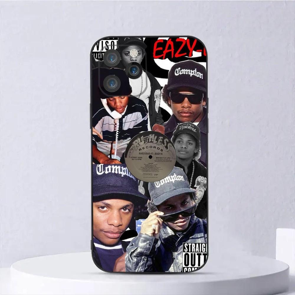Rapper E-Eazy E Handyhülle Für iPhone15,14,13,12,11,Pro,Max,Plus,Mini,X,XS,XR,8,7,6,S,Plus,SE Weiche Schwarze Hülle