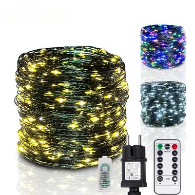 100M LED String Lights Fairy Green Wire Outdoor Christmas Lights Tree Garland For New Year Street Home Party Wedding Decoration