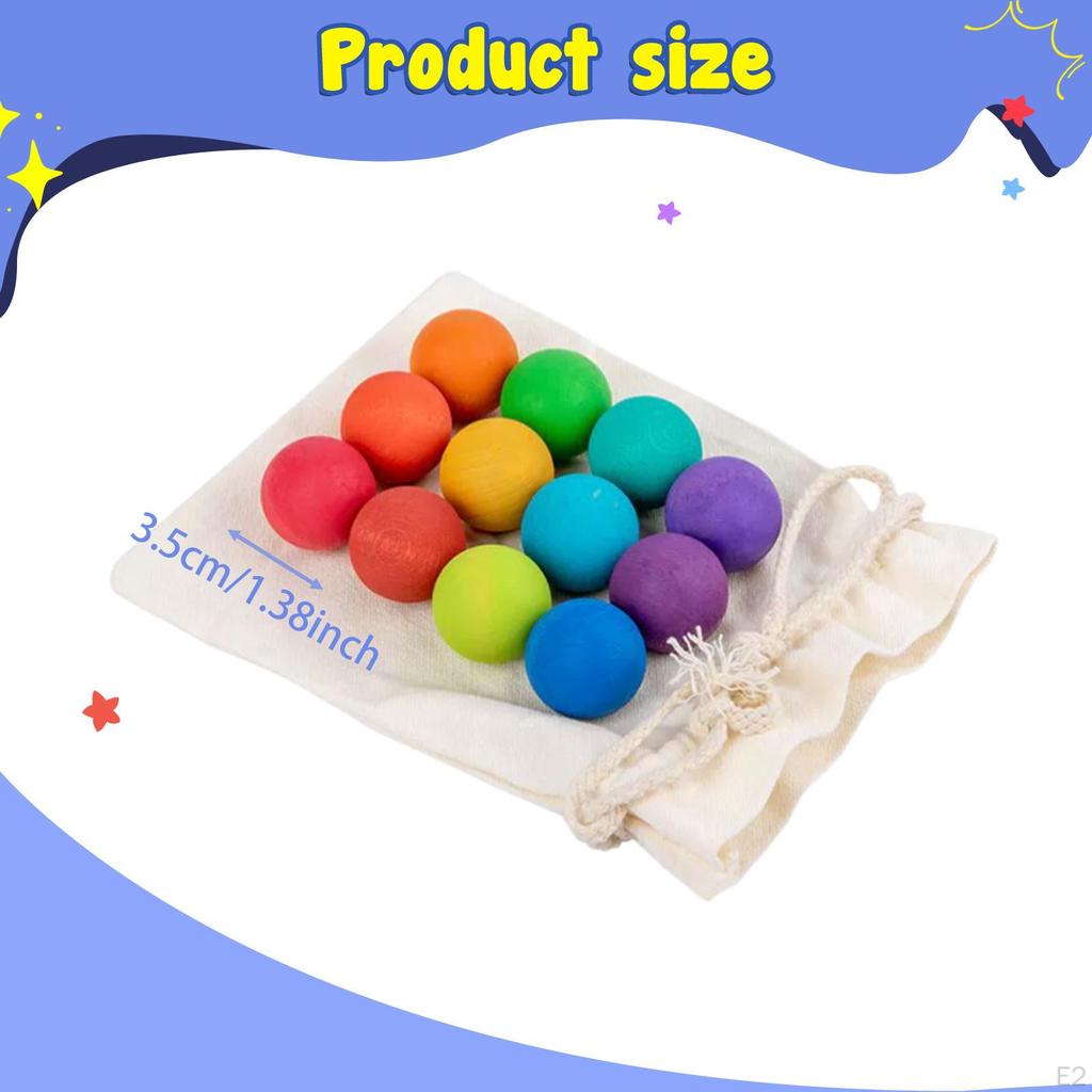 Wooden Ball Toys,Counting Toys,Learning Color,Colorful Educational Replacement for Girls Boys 1