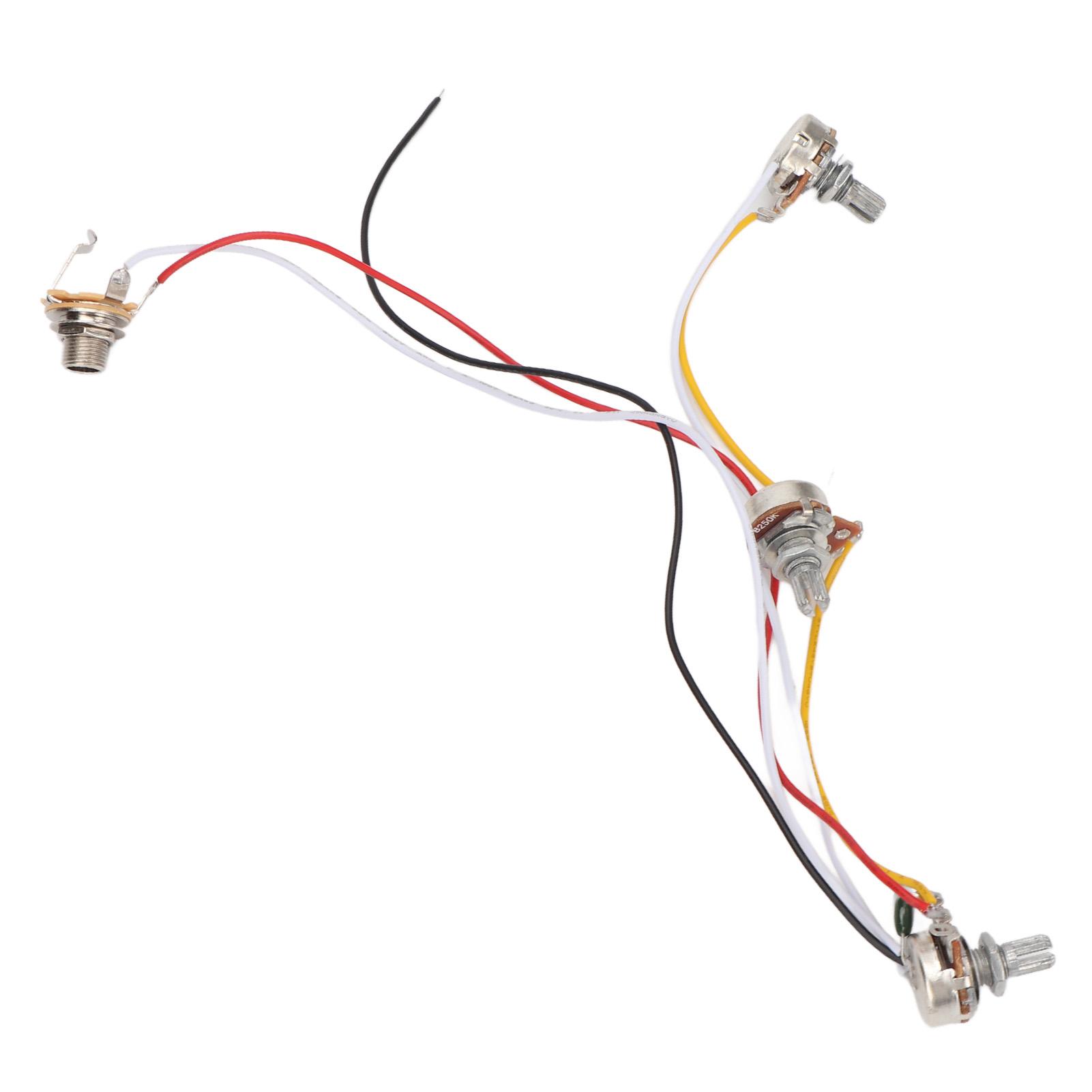 

Жгут проводов для электрогитары с шумоподавлением, 3-позиционный, B250K, A250K, предварительно собранный комплект жгута проводов для баса