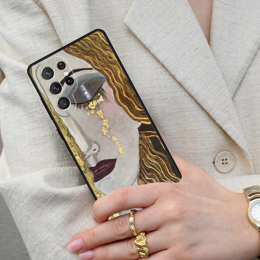 Gustav Klimt Abstrakte Malerei Handyhülle für Samsung Galaxy S26 Ultra S25 S24 S23 S22 S21 S20 Note10 Hülle
