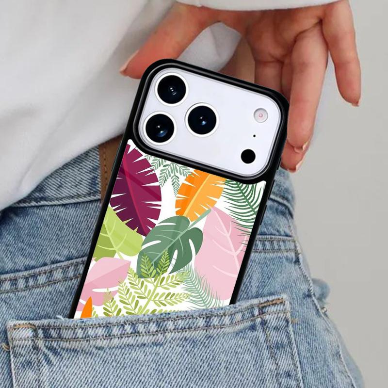summer tropical pattern Phone Case for iPhone 17ProMax 12 13 14 15 16e 17 Pro Max Plus Air Cover