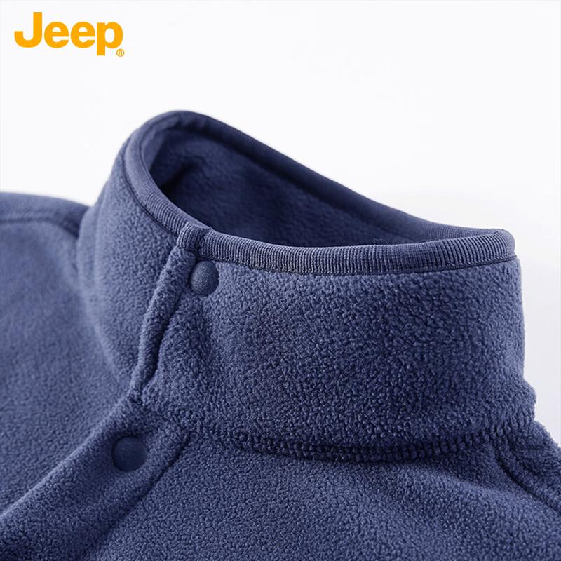 JEEP Men's Fleece Half-Zip Stand-Collar Sweatshirt