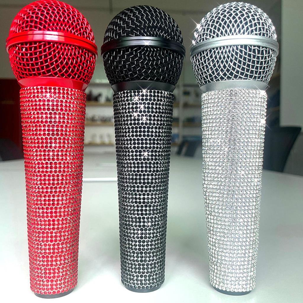 Strass-Mikrofonhülle für die meisten kabellosen Handmikrofone, Schutzhülle, Skin-Schale für Partys und Veranstaltungen