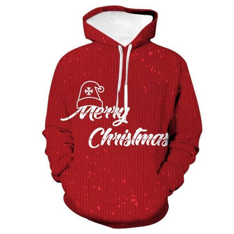 Christmas Halloween Cat Selfie 3D Print Hoodie Couples Casual Loose Fit