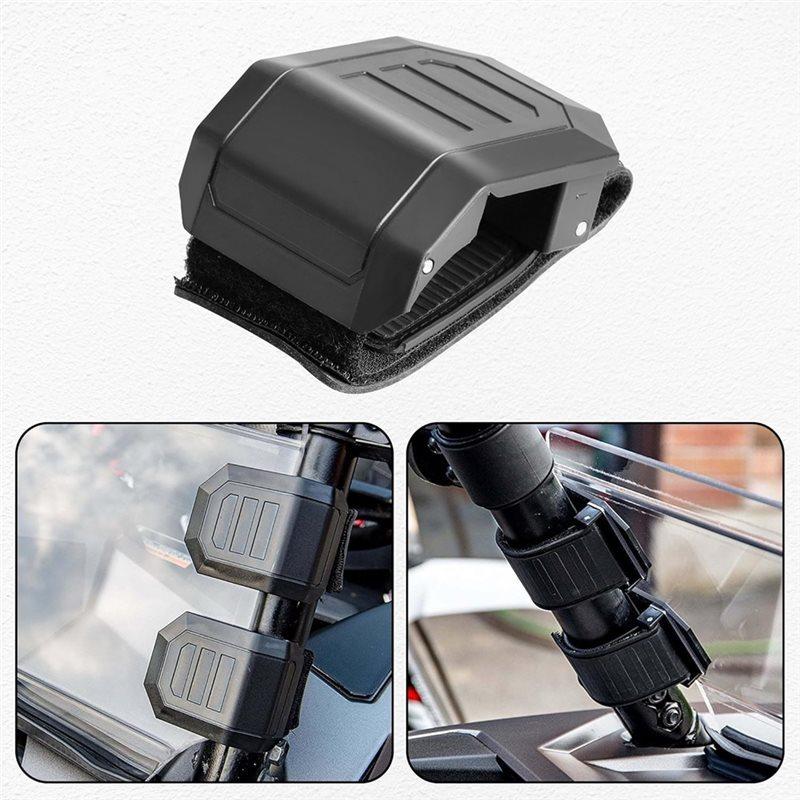 4Pcs UTV Windshield Adjustable Mounting Clamp Kit Windshield Fixed Clamps Straps For Polaris Ranger RZR, Maverick X3