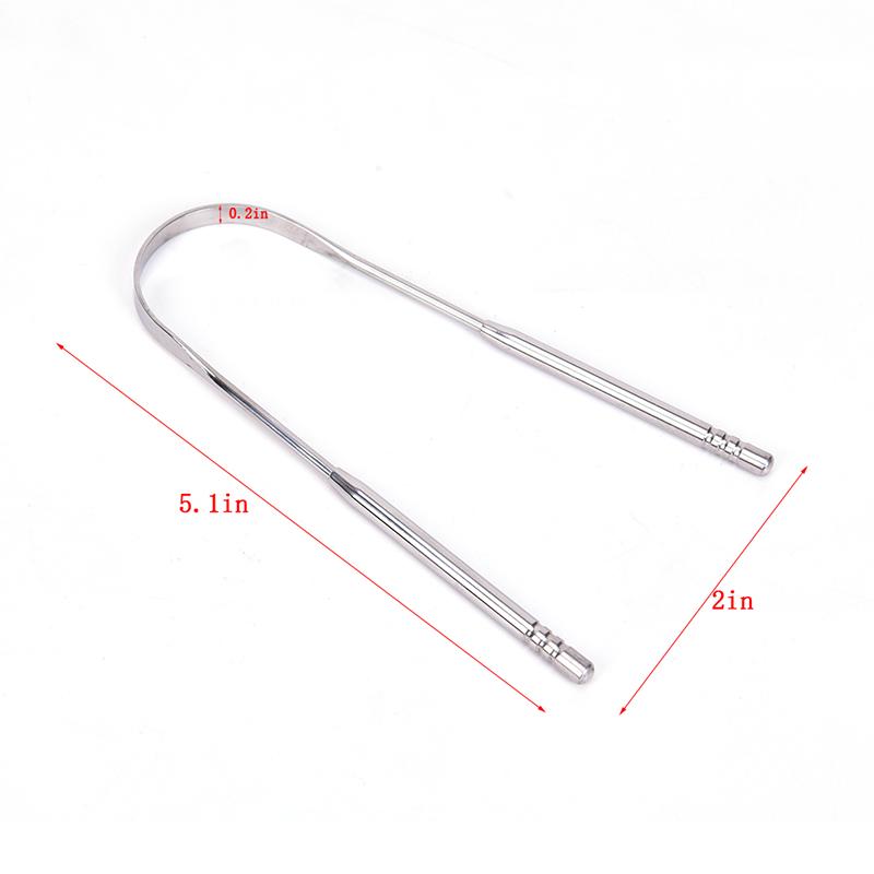 Stainless Steel Tongue Tounge Cleaner Scraper Dental Care Oral Hygiene Mouth