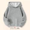 280g Children's Plain Hooded Sweatshirt - New Autumn/Winter Style, Red Tops for Boys and Girls