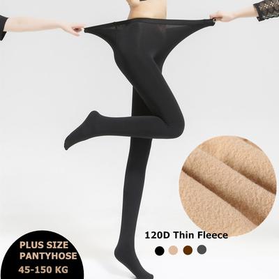 Plus Size Sexy Women Insulated Tights 12 Warm Winter Fleece Pantyhose Female High Waist Stretchy Warm Tights for Autumn Spring