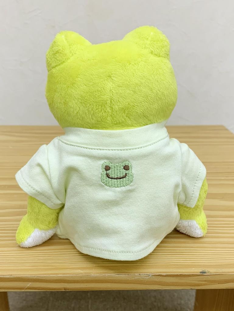 Pickles the Frog X HIBIYA-KADAN Bean Doll Plush Costume Dress-Up T-Shirt, Green, Mimosa, PZ44156-61