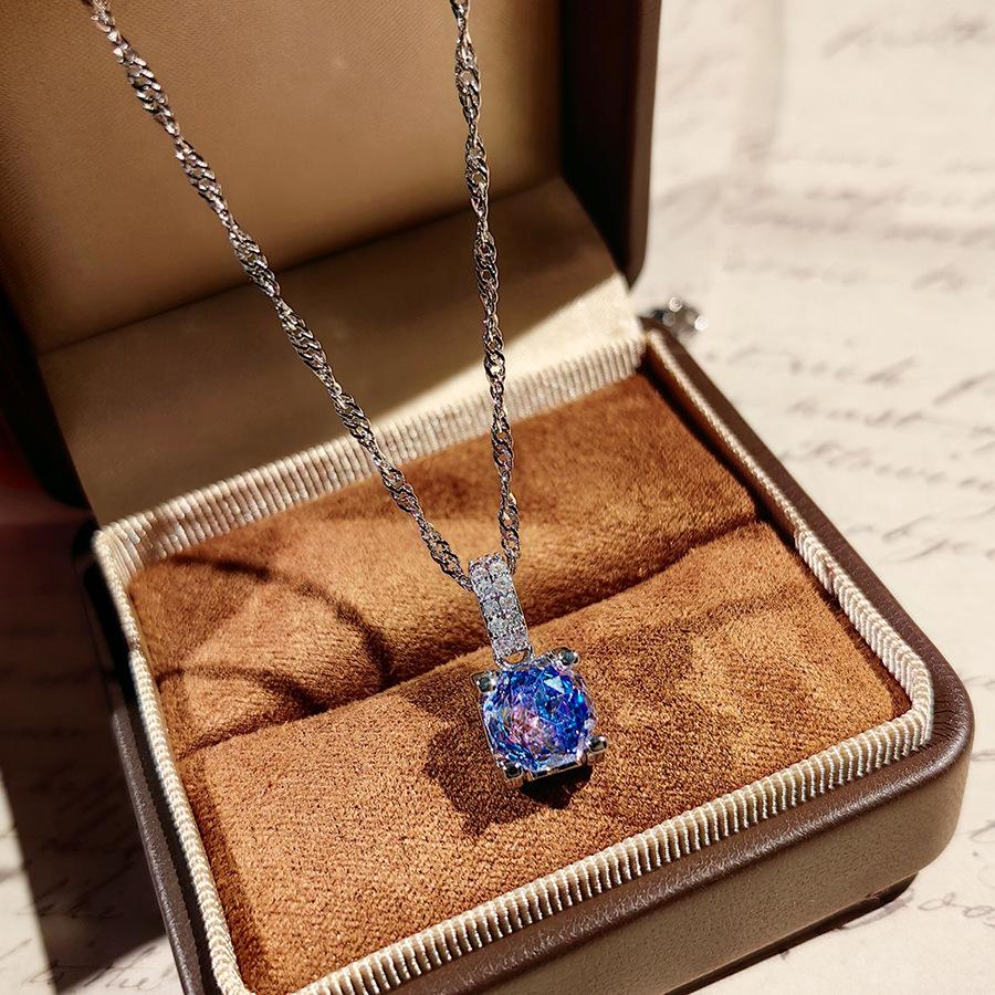 Classic Bull Head Star Anise Rose Cut Paraiba Pendant Necklace Colorful Diamond Stud Earrings Pink Diamond Ring Sea Blue Bracelet