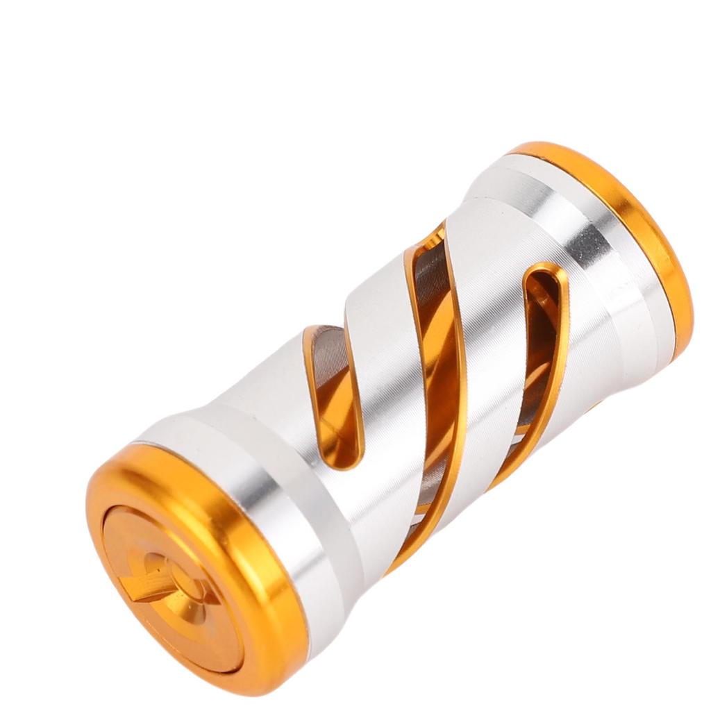 Fishing Reel Handle Knob Alloy Lightweight Wear Resist Spiral Pattern Reel Handle Grip Ball Silver Gold