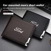 YYQO6 For Ford Car Logo Men Short Foldable Credit Card Holder Leather Money Wallet Accessories Focus mk2 mk3 mk4 Fiesta Ranger