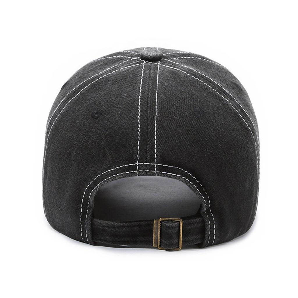 Unisex Soft Top Embroidered Vintage Cap with Distressed Detailing Adjustable Fit and Classic Flag Patch Design for Daily Wear