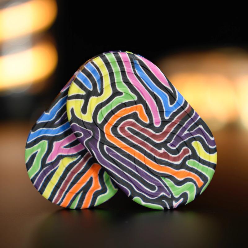 Car Beautiful Stickers Mechanical Fidget Slider Ratchet Wheel Magnetic Push Card Haptic Coin Sensory Stress Reducing Toys Adults Antistress Things