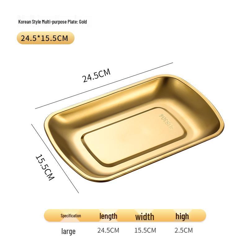 Stainless Steel Buffet & Barbecue Plate for Meat & Vegetables