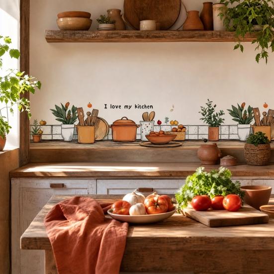 Kitchen Oil Resistant Sticker, Waterproof Wallpaper for Stove And Range Hood, Easy Peel And Stick Self Adhesive PVC Film