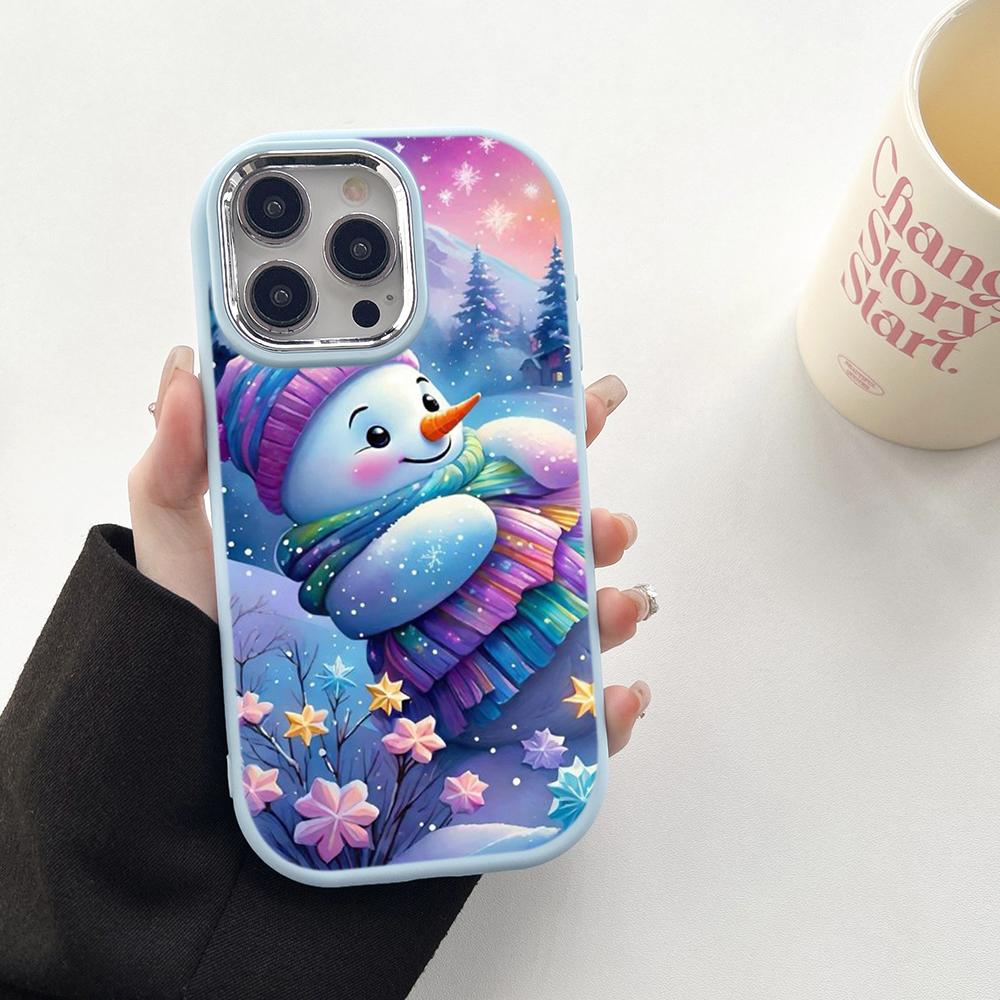 N116 Crăciun Fericit La mulți ani de artă Huse de telefon moi pentru Samsung S24 S23 A15 A12 A35 A54 Infinix Hot 40i Placare Cadru de protecție pentru cameră Capac din spate