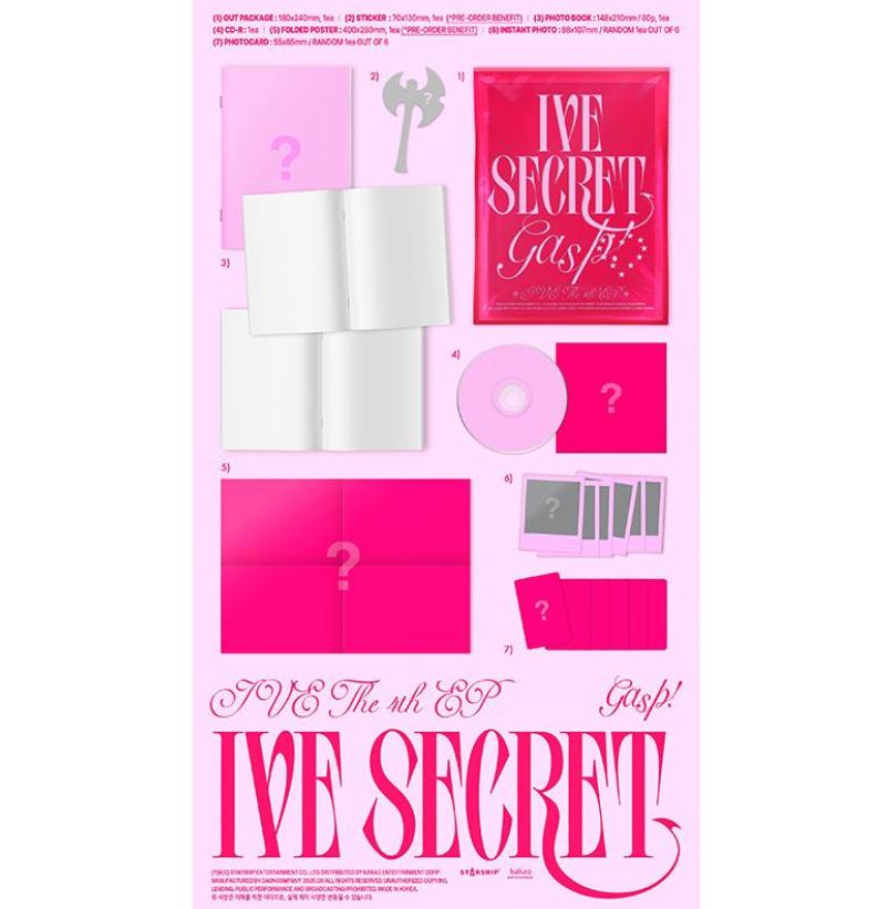 IVE SECRET 4th Mini Album – SHH / GASP / PSST Versions