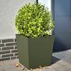 vidaXL Planter 2 Pcs. Olive Green 50x50x50 Steel