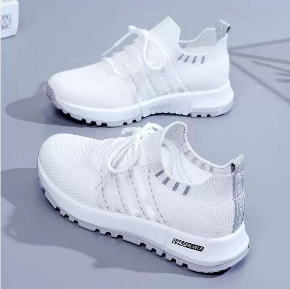 Summer new little white shoes women's summer light and breathable casual women's shoes casual versatile sports fly-woven mesh