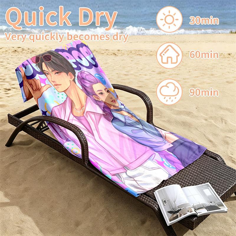 Kpop demon hunters Beach towels also serve as bath towels summer essential a musthave for the outdoors the beach and the pool