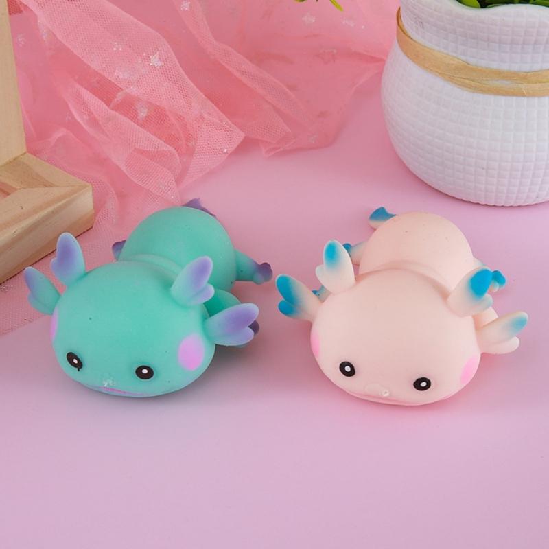 Slow Rising Stretchy Axolotl Sensory Squeeze Ball Antistress Pinch Toy For Children Adult Hand Relax and Mood Soothing