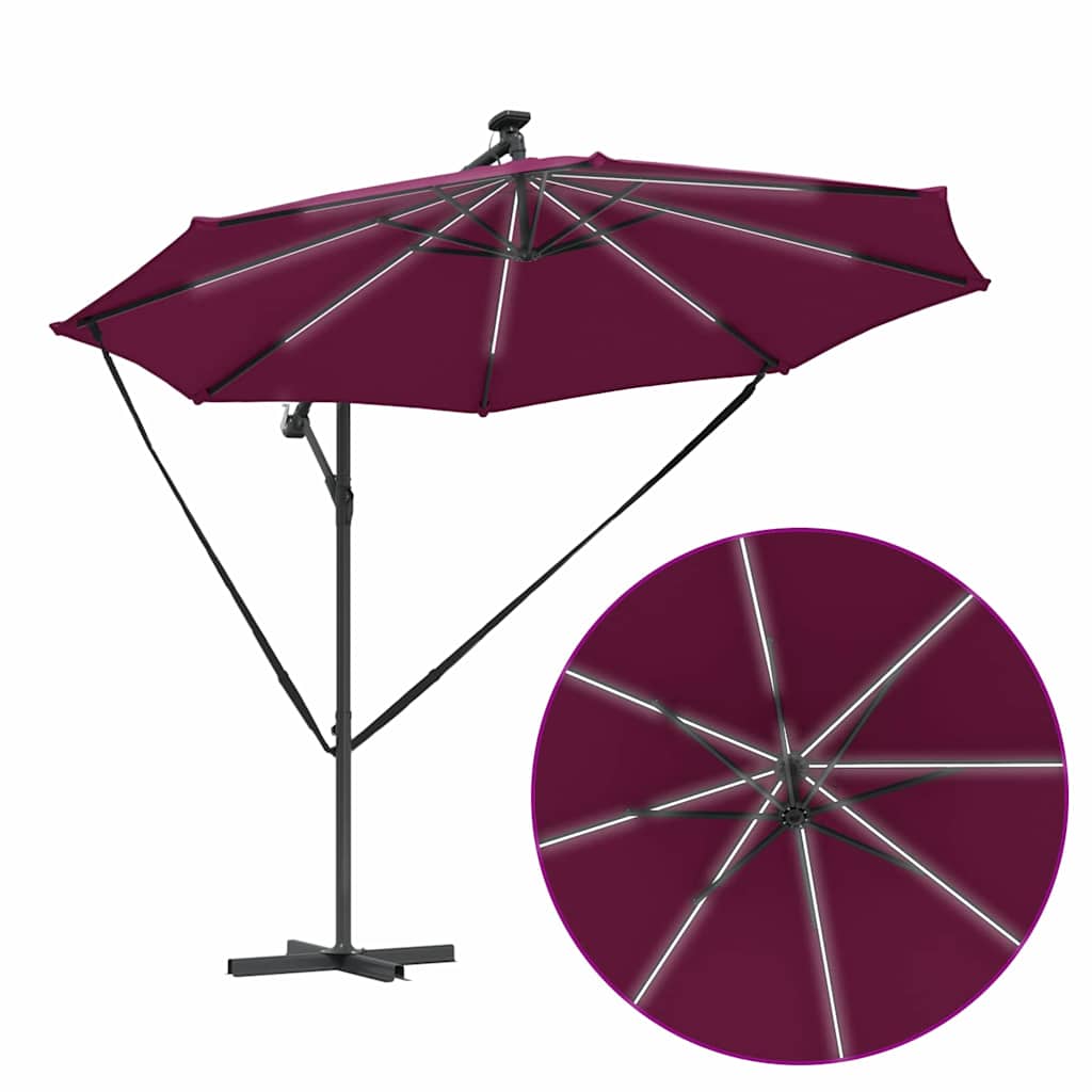 Sun Umbrella Burgundy Red 294 X 294 X 248 Cm