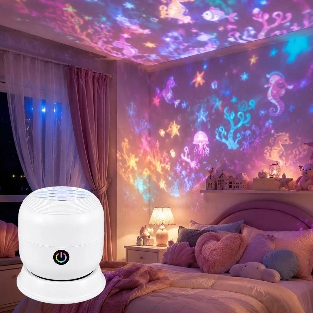 Ocean World Dreamy Ocean Projector USB Rechargeable Projector Lamp Bedroom Decoration
