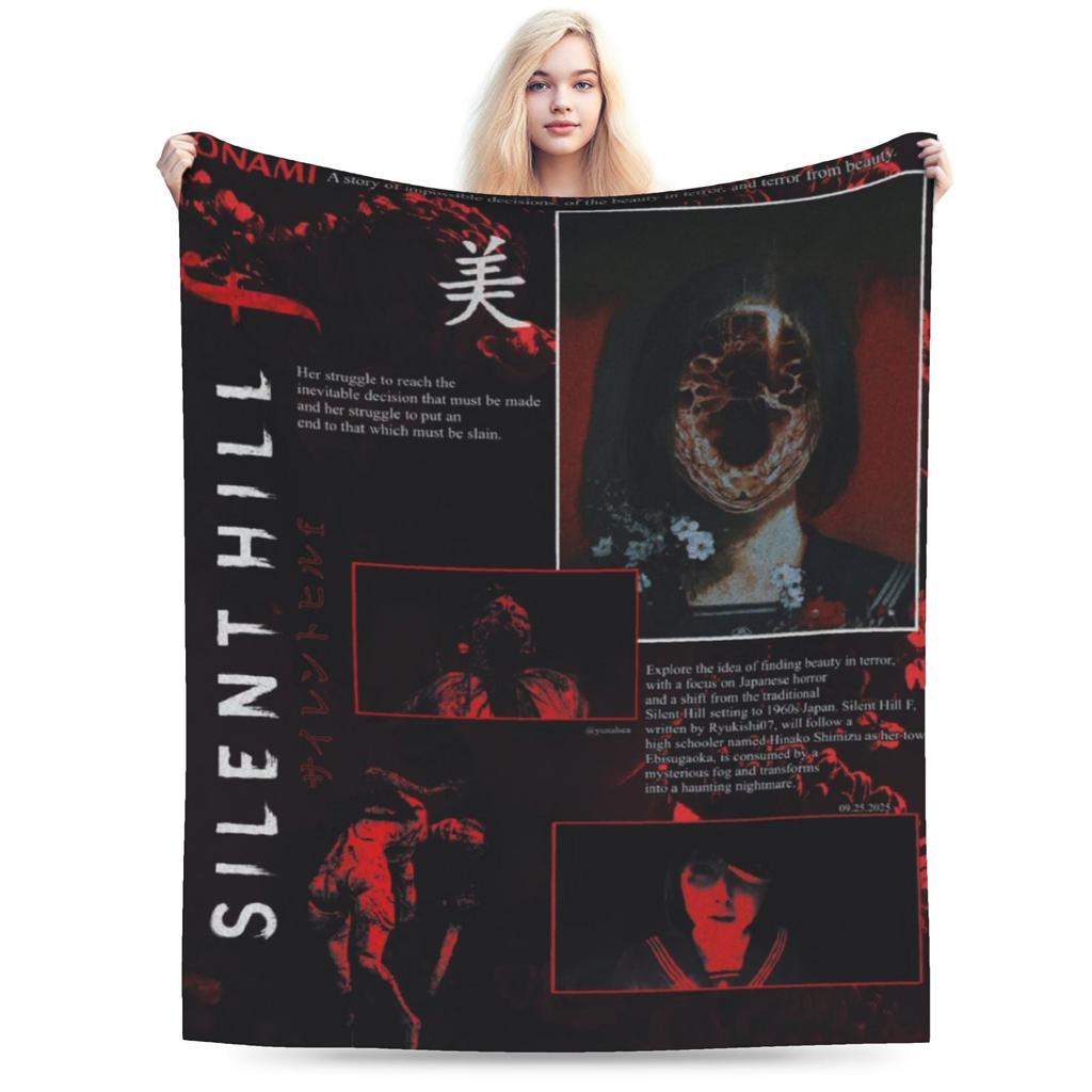 silent hill f horror game 2025 Accessories Blanket Ultra-Soft Fleece Throw Blanket Cozy Bedspread