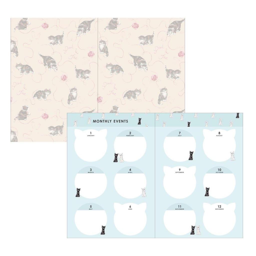 2026 Planner, Weekly Left, Starting December 2025, B6 Size, Paul & Joe, Nunett Navy, Marks, 26WDR-PJH01-NV