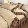 Korean Lace Floral Bedspread Set: Imitation Cotton, Single Dorm, 3-Piece