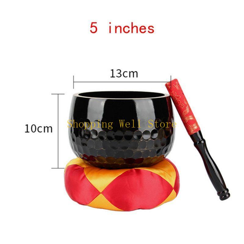 KX4B Тибетский буддизм Поющая чаша Ручная работа Медь Йога Медитация Подарок