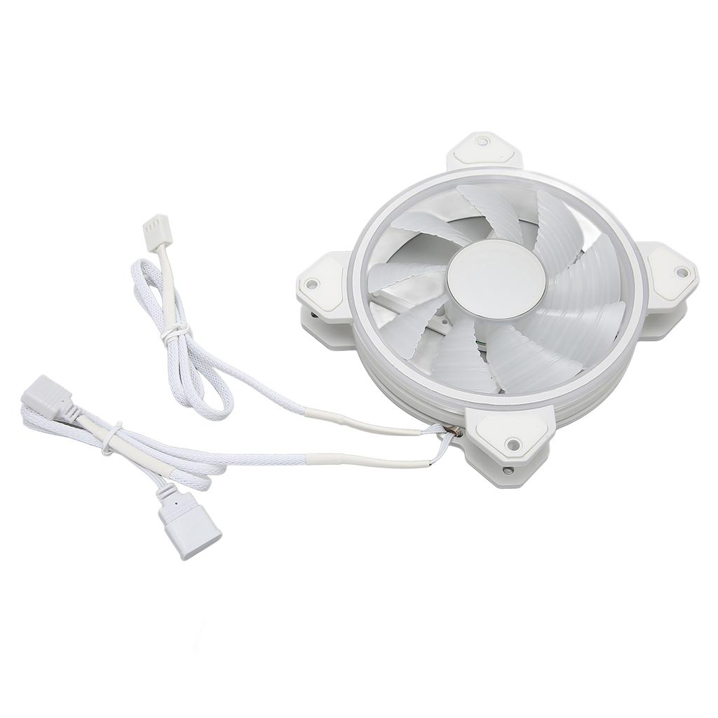 RGB Case Fan 12cm 4pin PWM 3pin ARGB RGB Backlit 9 Fan Blades Strong Airflow Super Quiet PC Fan for