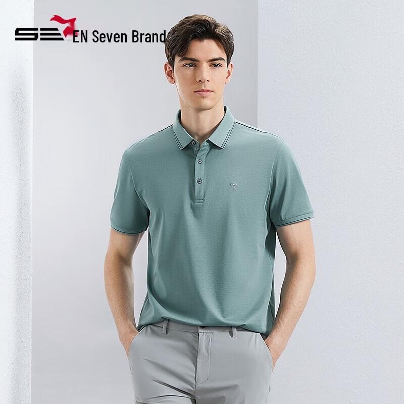 Qipai Men's Silk Blend Anti-bacterial Polo Shirt