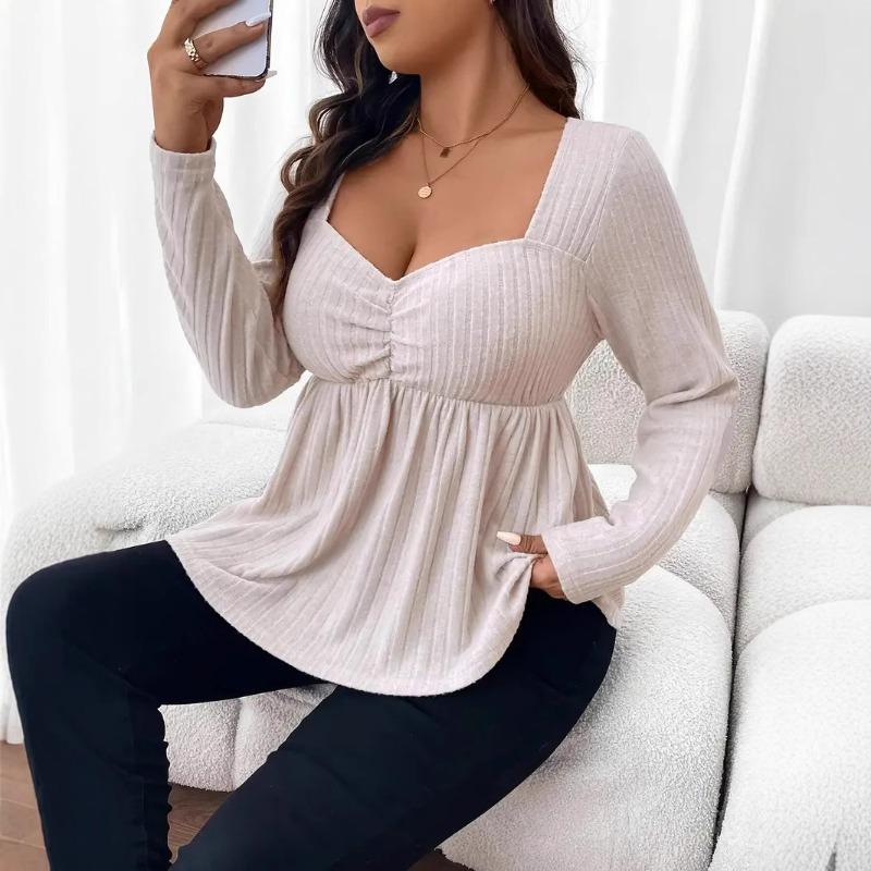 Übergröße Damen Neues Herbst Elegantes Schlankheits-Kurztop