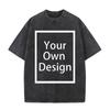 Custom Your Own Design Washed Blank T Shirt Oversized Vintage Acid Wash DIY Print Blank Tee Unisex Casual Short Sleeve Streetwe