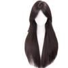 Black Long Straight Wig for Women - Realistic Hairline, Traceless, Middle Part, Daily Wear, Full Head Coverage