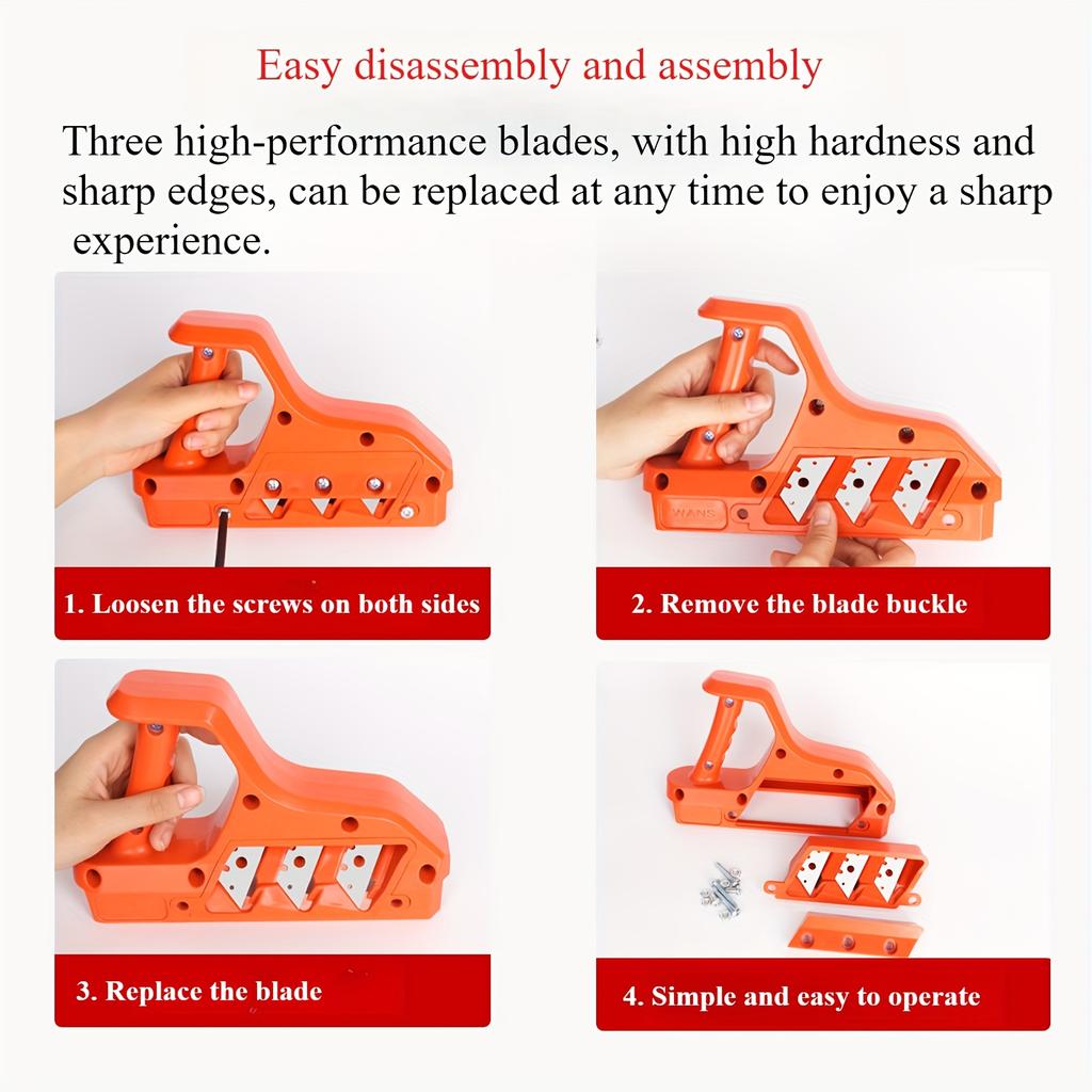 Manual Drywall Chamfer Plane - Quick Edge Chamfering Tool with Adjustable Blade, for Drywall, Woodworking, Heavy-Duty Construction for Professional