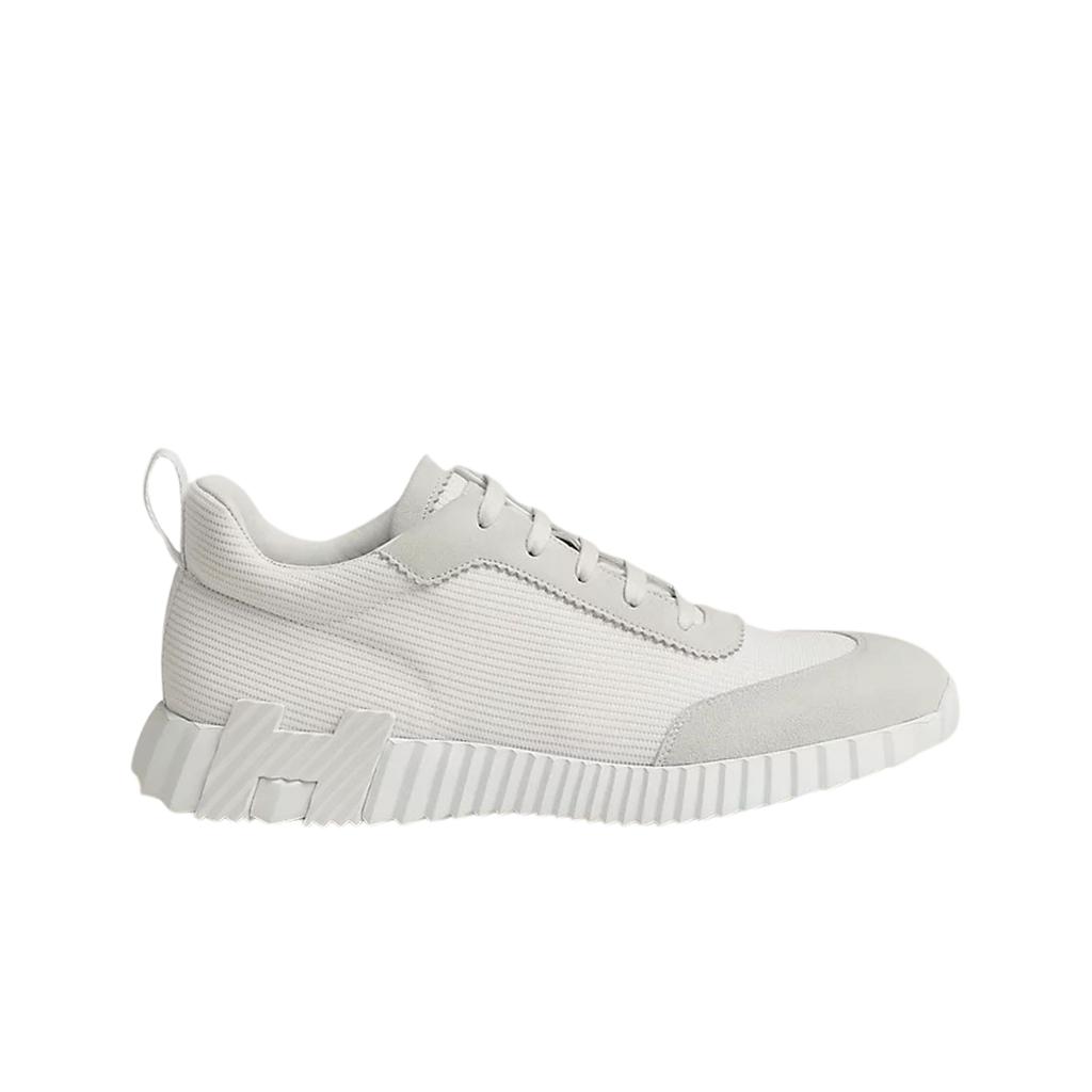 Hermes Bouncing Sneakers Mesh Suede Goatskin & Blanc