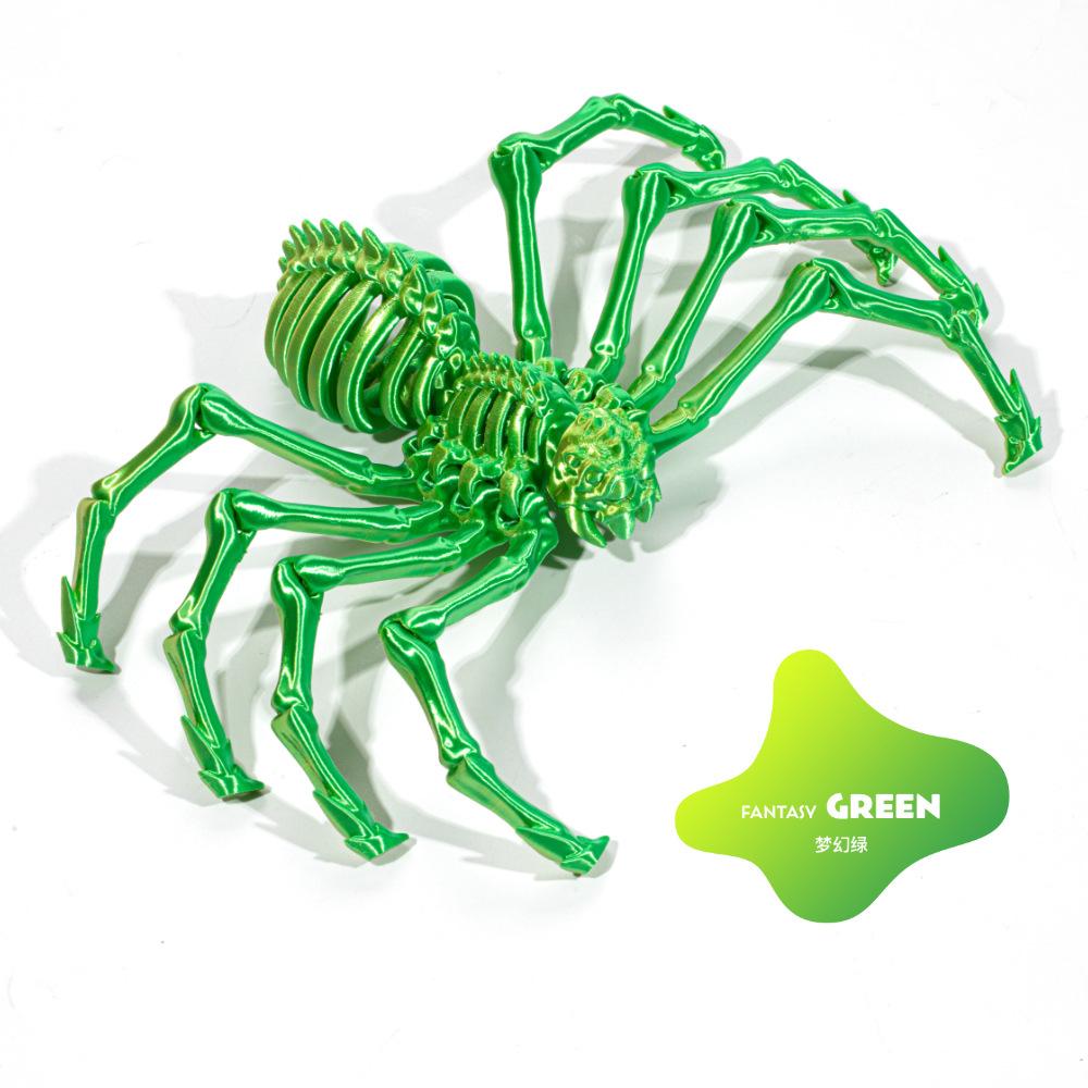 3D Printing Spider Animals Toy Realistic Colorful Spider Figurine Articulated Fidget Toy for Spider Lovers Halloween Home Decor