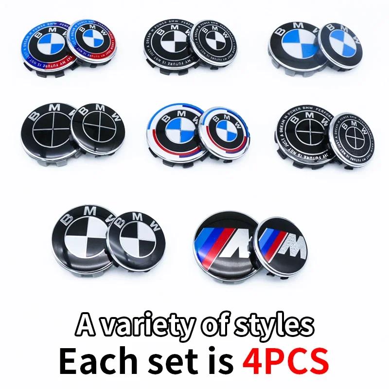 4Pcs/Set 56MM/68MM Car Styling Wheel Center Cap Hub Covers Badge Accessories For BMW M X1F48 X3E83 X1E84 E46 F20 G20 F91 F36 G22