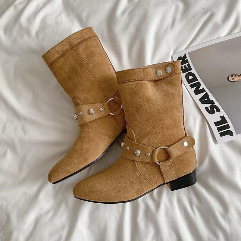 

Винтажные ботинки Мартин на толстом каблуке с острым носком, женские короткие ковбойские ботинки в западном стиле, ботинки на меху, матовая кожа, сонные короткие ботинки 40