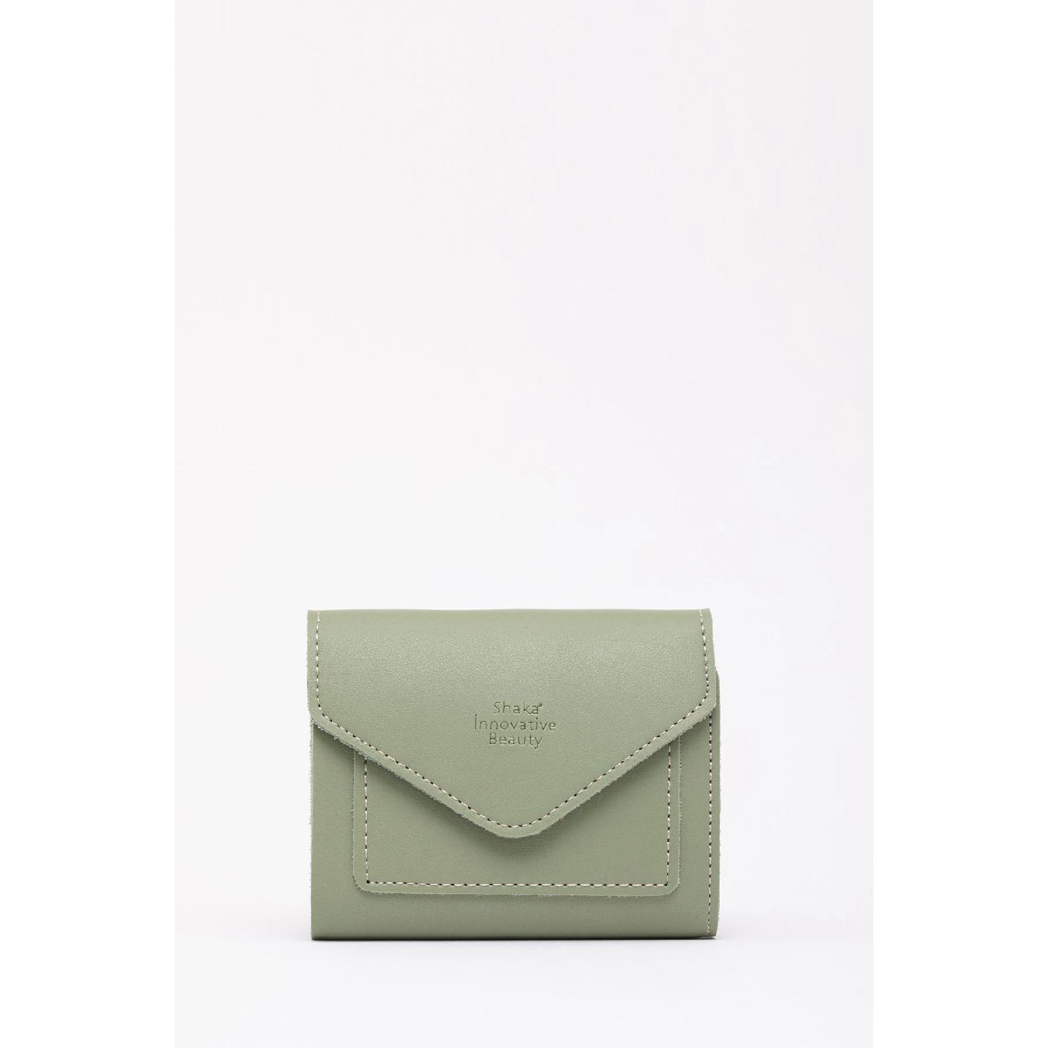 

Мятно-зеленый кошелек Shk67 из искусственной кожи с отделением для монет и бумажных денег, держатель для карт, конверт, карман на кнопке мятный зеленый
