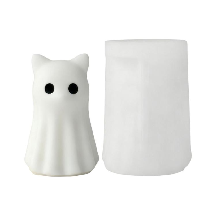 Easy Releases Silicone Mould for Halloweens Candle Pumpkin Specters Designs Crafting Supplies