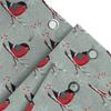 Modern Christmas Decor Shower Curtainred Robin Pattern Snowflake Print Waterproof Fabric Bathroom Decorations Hanging Rod 72X78I