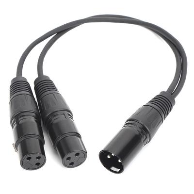 1 männlicher XLR-Eingang auf 2 weibliche XLR-Ausgangskabel Y-Typ-Adapter-Konvertierungskabel-Zubehör