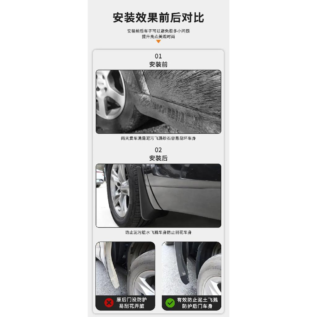 For 98-21 Toyota Hiace models Mudguards Fender Mudflaps Front Rear Flares Splash Guards Cover Car Accessorie