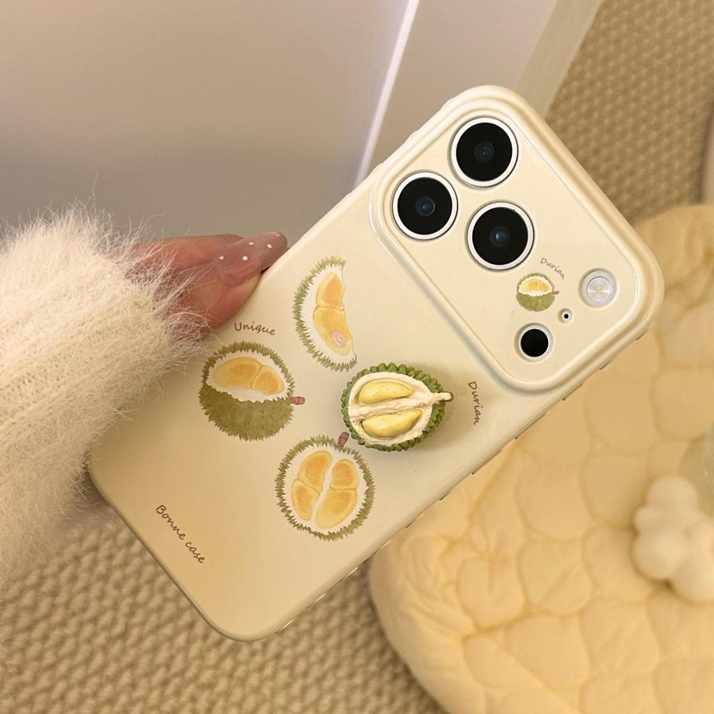 Creative Durian Phone Case for iPhone 16, iPhone 17, and iPhone 17 Pro Max