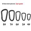 D-Shaped Black Aluminum Carabiner Bluetooth Earphone Case Hook Keychain Ornament